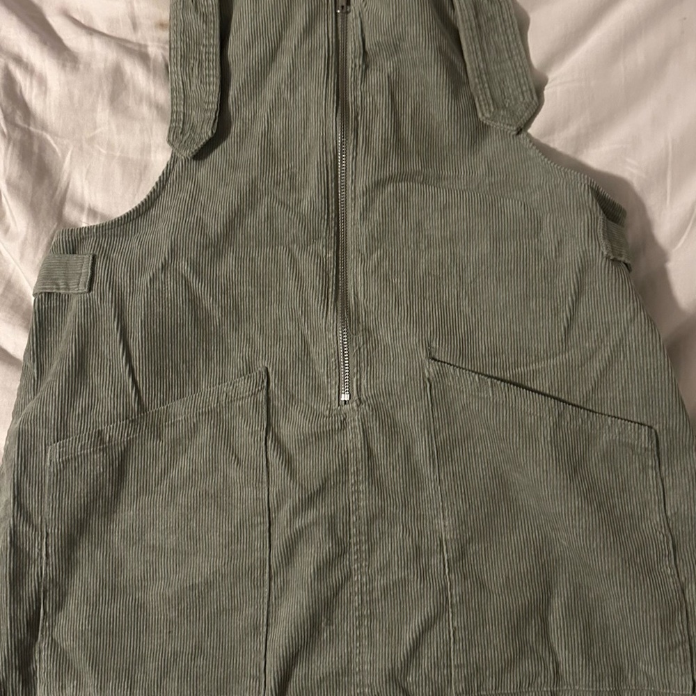 Green Vest Dress with Relaxed Fit